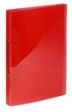 Desky kroužkové "PropyGlass", červená, 2 kroužky, 20 mm, A4, PP, VIQUEL 020275-08
