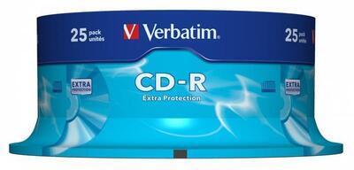 CD-R 700MB, 80min., 52x, DL Extra Protection, Verbatim, 25-cake - 1