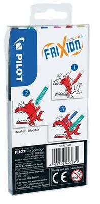Fixy "Frixion Colors", sada, 6 barev, 0,39-0,7 mm, vymazatelné, PILOT - 1