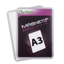 Prezentační kapsa "Magneto Solo", stříbrná, magnetická, A3, DJOIS