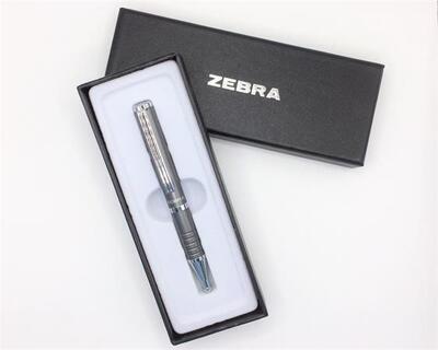 82409-24 Kuličkové pero "SL-F1", modrá, 0,24 mm, teleskopické, kovové, šedé tělo, ZEBRA - 1