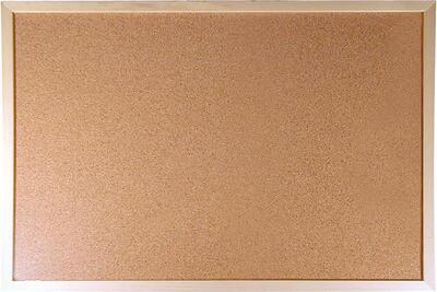 Korková tabule, oboustranná, 60x90cm, dřevěný rám, VICTORIA - 1