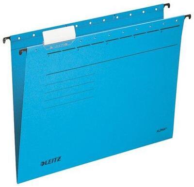 Závěsné desky "ALPHA®" typu V, modrá, A4, karton, LEITZ - 1