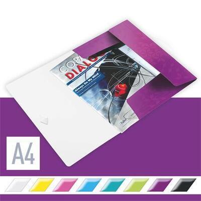 Desky na spisy "Wow", fialová, s gumičkou, PP, A4, LEITZ - 1