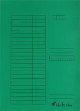 Desky s chlopněmi, zelené, karton, A4, VICTORIA
