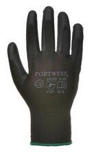 Pracovní rukavice máčené na dlani a prstech v polyuretanu, velikost 7, černé - 2/2
