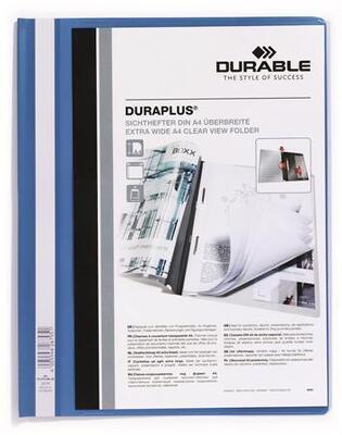 Desky s rychlovazačem "DURAPLUS®", modrá, A4, široké, DURABLE - 2
