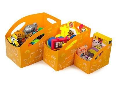 Dětský úložný box "L", velký , oranžová, PRIMOBAL - 2