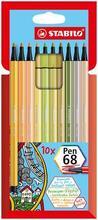 Fixy "Pen 68", 10 barev, 1 mm, STABILO 6810-22