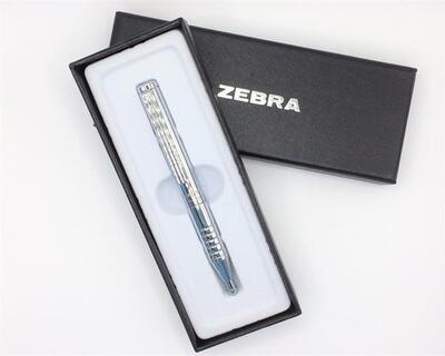 578 Kuličkové pero "SL-F1", modrá, 0,24 mm, teleskopické, kovové, stříbrné tělo, ZEBRA - 2