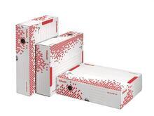 Rychle-složitelná archivační krabice "Speedbox", horizontální, bílá, 80 mm, ESSELTE - 2/2