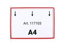 Prezentační kapsa, červená, A4, na šířku, ot. shora DJOIS F117103