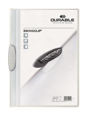 Desky s rychlovazačem "Swingclip® 30", bílá, s klipem, A4, PP, DURABLE - 2