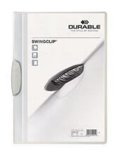 Desky s rychlovazačem "Swingclip® 30", bílá, s klipem, A4, PP, DURABLE