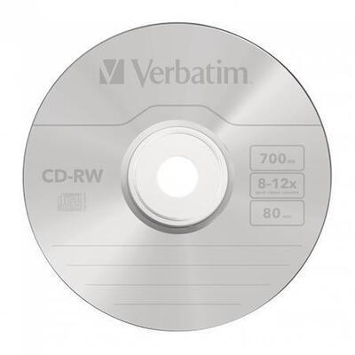 CD-RW 700MB, 8-10x, Verbatim, jewel box - 2
