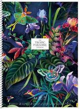 Spirálový sešit "The tropic paradise", mix motivů, čtverečkovaný, A4+, 80 listů, SHKOLYARYK A4-080-6
