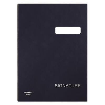 Podpisová kniha, tmavě modrá, koženka, A4, 19 listů, DONAU - 2