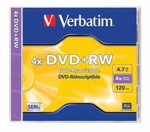 DVD+RW, 4,7GB, 4x, Verbatim, jewel box