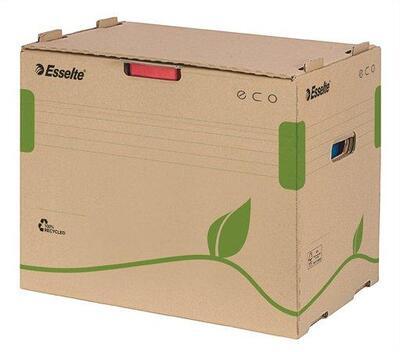 Archivační krabice na pořadače "Eco", přírodní hnědá, s předním otevíráním, ESSELTE - 2