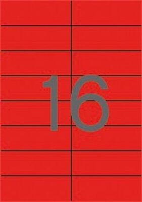 Etiketa, 105 x 37mm, červená, 320 ks/bal., APLI - 2