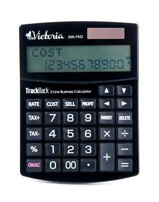 Kalkulačka, stolní, 12místný displej, dvojitá "00", VICTORIA "GVA-7422"  - 2