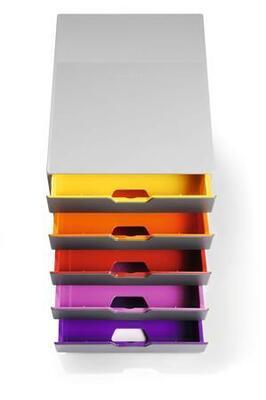 Zásuvkový box "VARICOLOR® 5", mix barev, plast,  5 zásuvek, DURABLE  - 2