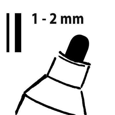 Křídový popisovač, černá, 1 - 2 mm, kuželový hrot, tekutý, SIGEL - 2