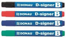 Popisovač na bílou tabuli "D-signer B", černá, 2-4mm, kuželový hrot, DONAU - 2/3