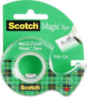 Lepicí páska "Magic Tape 810", s odvíječem, 19mm x 7,5m, 3M/ SCOTCH - 2