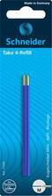 Refill ballpoint pen, 0,5 mm, SCHNEIDER "Take 4", blue