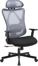 Kancelářská židle "Cope", šedá, látkový potah, nastavitelná opěrka hlavy