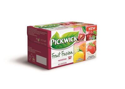 Čaj, ovocný, 20x2 g, "Fruit Fusion", PICKWICK, višeň, jahody se smetanou, citrus - bezový květ, brus - 2