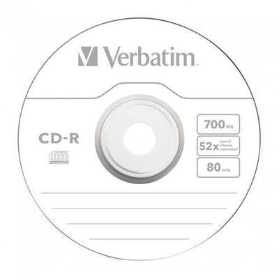 CD-R 700MB, 80min., 52x, DL Extra Protection, Verbatim, 25-cake - 2