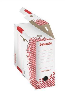Rychle-složitelná archivační krabice "Speedbox", bílá, 100 mm, ESSELTE - 2