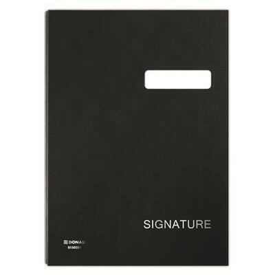 Podpisová kniha, černá, koženka, A4, 19 listů, DONAU - 2
