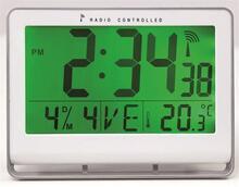 Nástěnné hodiny "Horlcdneo", radio-control, LCD displej, 22x20 cm, ALBA, stříbrné - 2/2