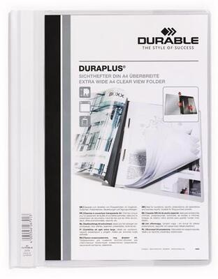 Desky s rychlovazačem "DURAPLUS®", bílá, A4, široké, DURABLE - 2