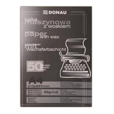 Průpisový papír, černý, pro psací stroj, A4, 50 listů, DONAU - 2