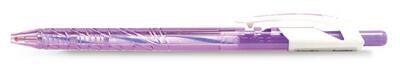 Gelové pero, 0,35 mm, stiskací mechanismus, tělo pera v různých barvách, 50ks, FLEXOFFICE... - 2
