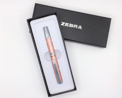 10082 Kuličkové pero "SL-F1", modrá, 0,24 mm, teleskopické, kovové, pudrově růžové tělo, ZEBRA - 2