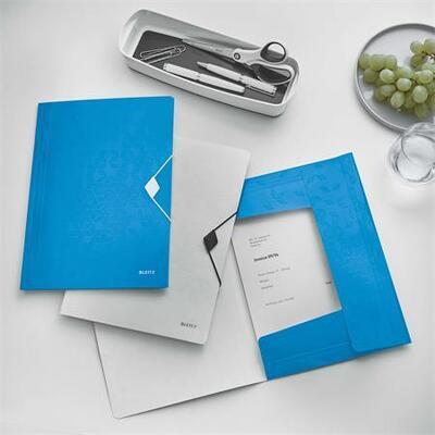Desky na spisy "Wow", modrá, s gumičkou, PP, A4, LEITZ - 2