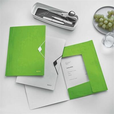 Desky s gumičkou "Wow", zelená, A4, PP, LEITZ - 2