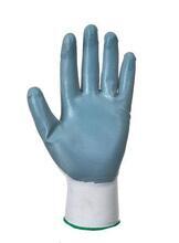 Ochranné rukavice, "Flexo Grip", šedo-bílá, nitril, velikost L - 2/3