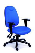 Manažerská židle, textilní, černá základna, MaYAH, "Energetic", modrá