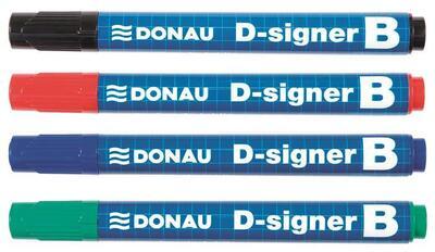 Popisovač na bílou tabuli "D-signer B", zelená, 2-4mm, kuželový hrot, DONAU - 2