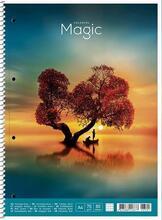 Spirálový sešit "Colourful Magic", mix motivů, A4+, linkovaný, 80 listů, SHKOLYARYK A4-080-6521L