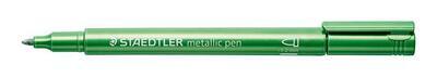 Dekorační popisovač, metalická zelená, 1-2 mm, kuželový hrot, STAEDTLER - 2