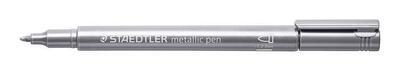 Metalický popisovač, 1-2mm, kuželový hrot, stříbrná, STAEDTLER - 2