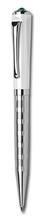 Kuličkové pero "Rialto", bílo-stříbrná, zdobené světle tyrkysovým krystalem SWAROVSKI®, 14 cm, ART C