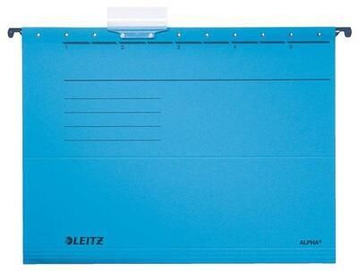Závěsné desky "ALPHA®" typu V, modrá, A4, karton, LEITZ - 2